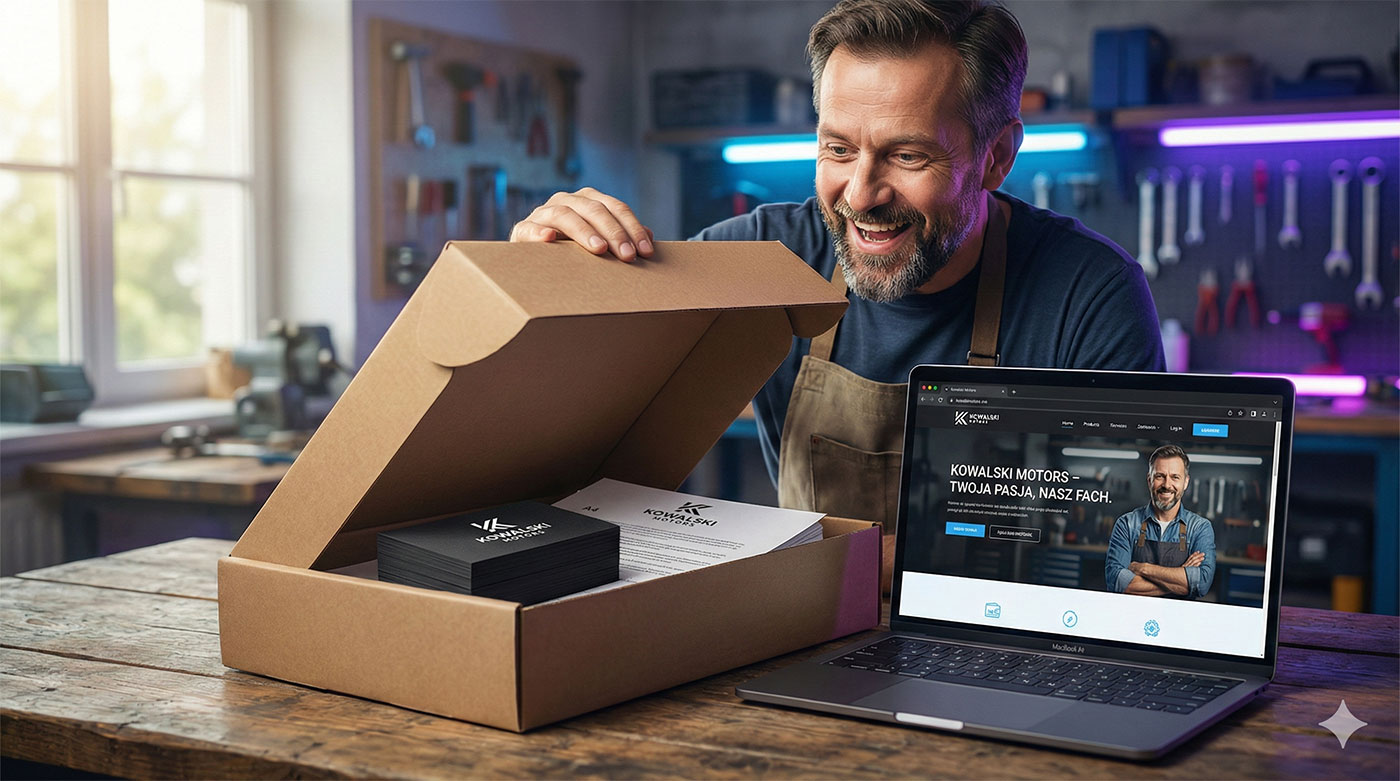 Paczka StartKit – Strona internetowa, logo, wizytówki premium